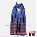 100% Pure Angora Cashmere Woven Blue Wrap & Shawls for Lady Autumn